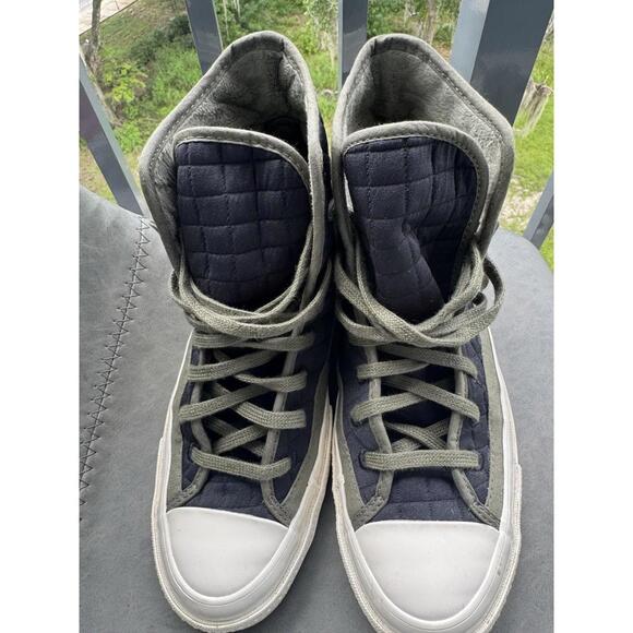 Converse Chuck Taylor Fleece Quilted‎ High Top Sneakers Sz 6.5W 8.5M - Picture 10 of 14